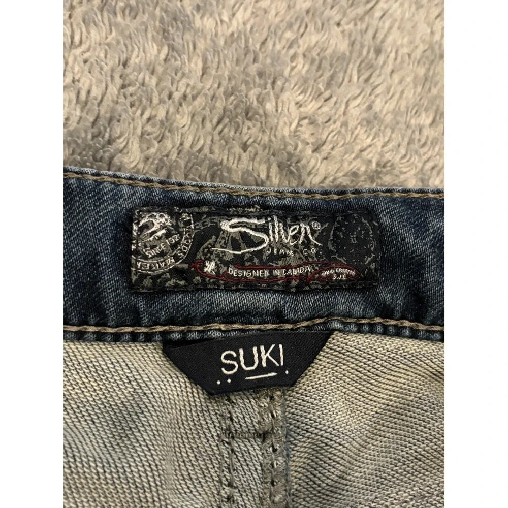 Silver Jeans Womens 26/29 Suki Joga Mid Skinny Dark Wash Blue Denim Pants